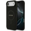 Guess Saffiano Classic Logo MagSafe case for iPhone Air - black Guess Saffiano Classic Logo MagSafe case for iPhone Air - black