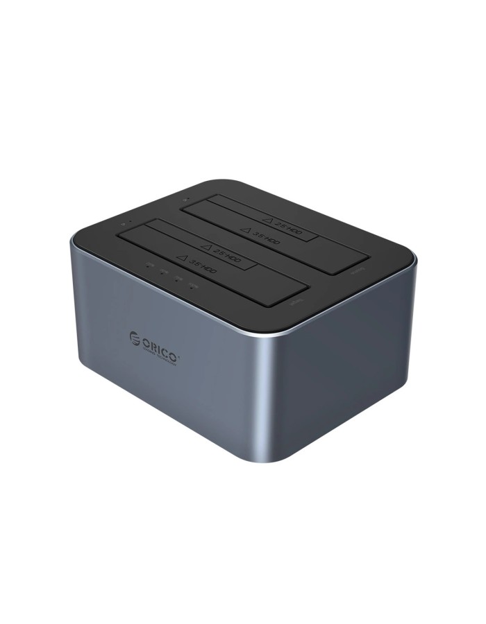 Orico 6626C3-C-V1 2-Drive Docking Station with Offline Clone Function 2.5"/3.5" SATA HDD/SSD - Gray