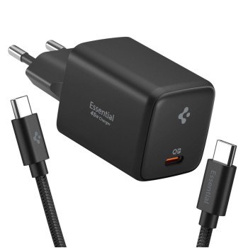 Spigen EE451EU Essential USB-C 45W Wall Charger - Black Spigen EE451EU Essential USB-C 45W Wall Charger - Black