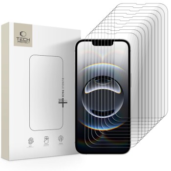 Tech-Protect Tempered Glass Bundle 10-pack for iPhone 13 / 13 Pro / 14 / 16e / 17e Tech-Protect Tempered Glass Bundle 10-pack for iPhone 13 / 13 Pro / 14 / 16e / 17e