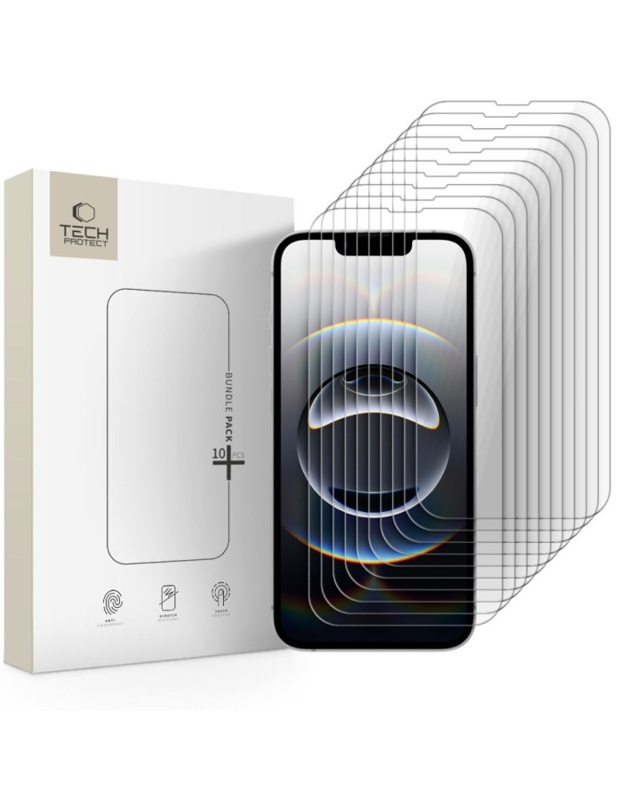 Tech-Protect Tempered Glass Bundle 10-pack for iPhone 13 / 13 Pro / 14 / 16e / 17e Tech-Protect Tempered Glass Bundle 10-pack for iPhone 13 / 13 Pro / 14 / 16e / 17e