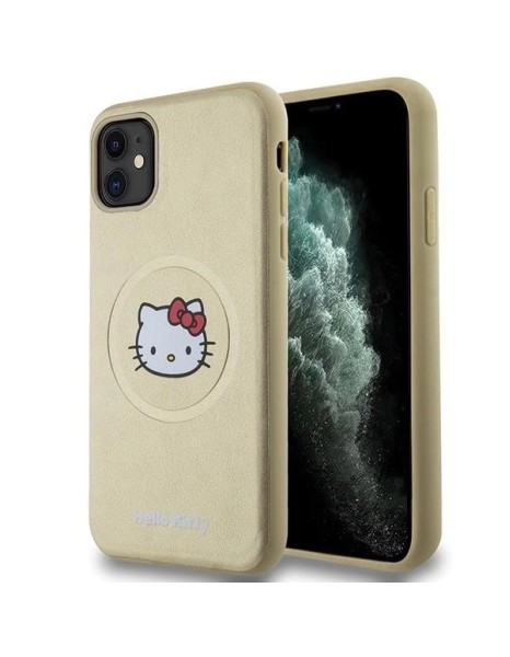 Hello Kitty Leather Kitty Head MagSafe case for iPhone 11 / Xr - gold Hello Kitty Leather Kitty Head MagSafe case for iPhone 11 / Xr - gold