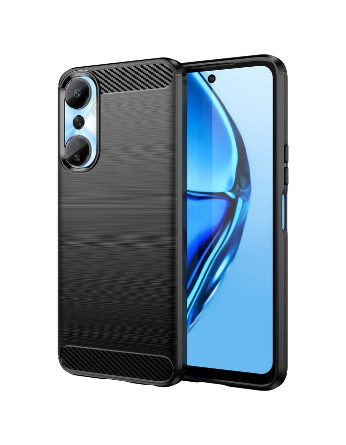 Carbon Case case for Infinix Hot 20 flexible silicone carbon cover black Carbon Case case for Infinix Hot 20 flexible silicone carbon cover black