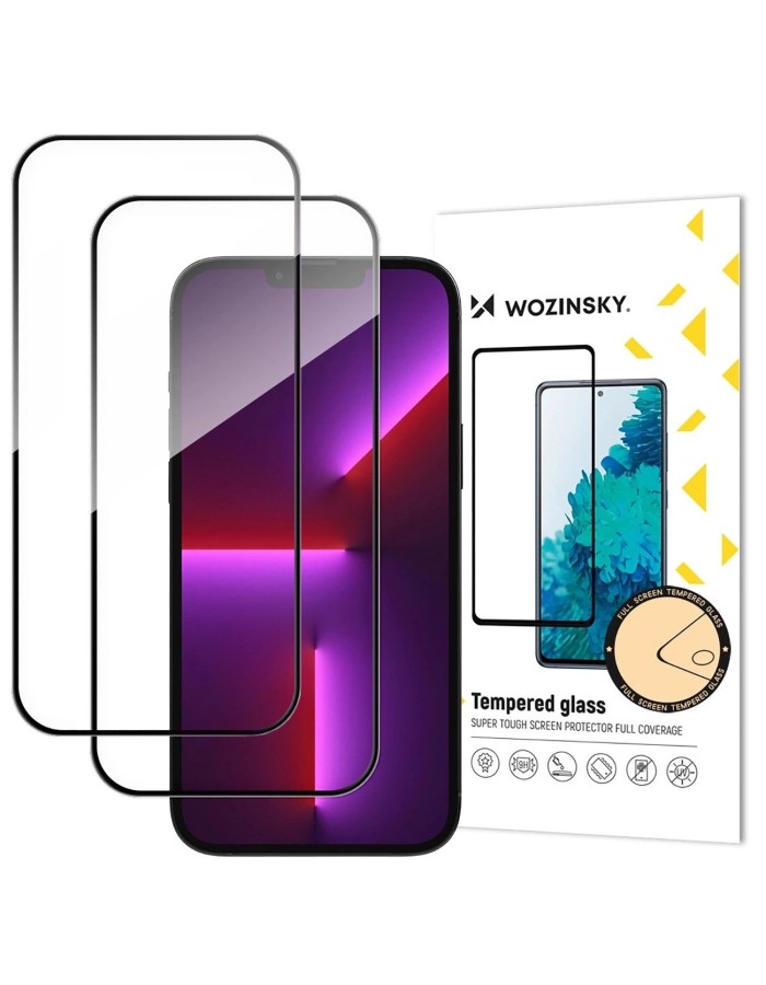 Wozinsky Full Glue Tempered Glass 2-Pack for iPhone 17/16 Pro