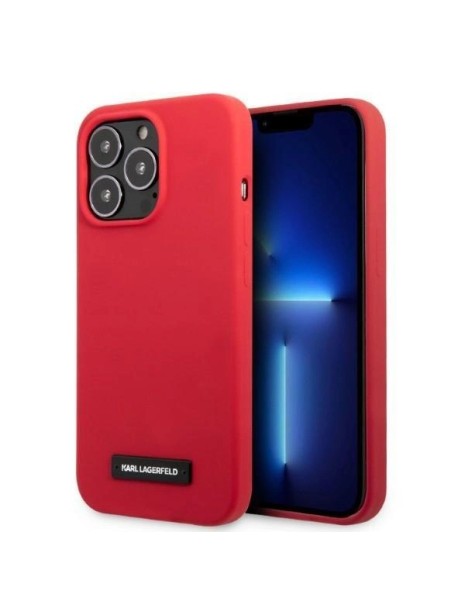 Karl Lagerfeld KLHCP13LSLMP1R iPhone 13 Pro / 13 6.1" hardcase red/red Silicone Plaque