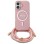 Guess Crossbody Cord Script MagSafe iPhone 16 Case - Pink