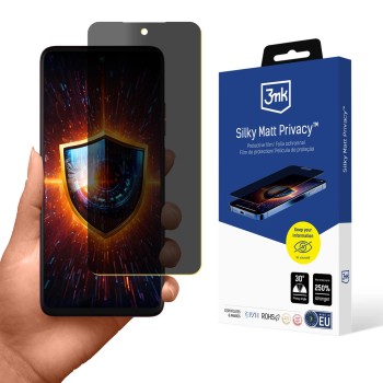 3mk Silky Matt Privacy Screen Protector for Motorola Moto G57 Power