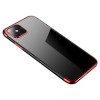 Clear Color case Gel TPU cover with a metallic frame for Xiaomi Redmi Note 11S / Note 11 red Clear Color case Gel TPU cover with a metallic frame for Xiaomi Redmi Note 11S / Note 11 red