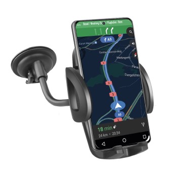 SBS TE0UCH20W Smartphone Holder for 6.8" on Glass - Black