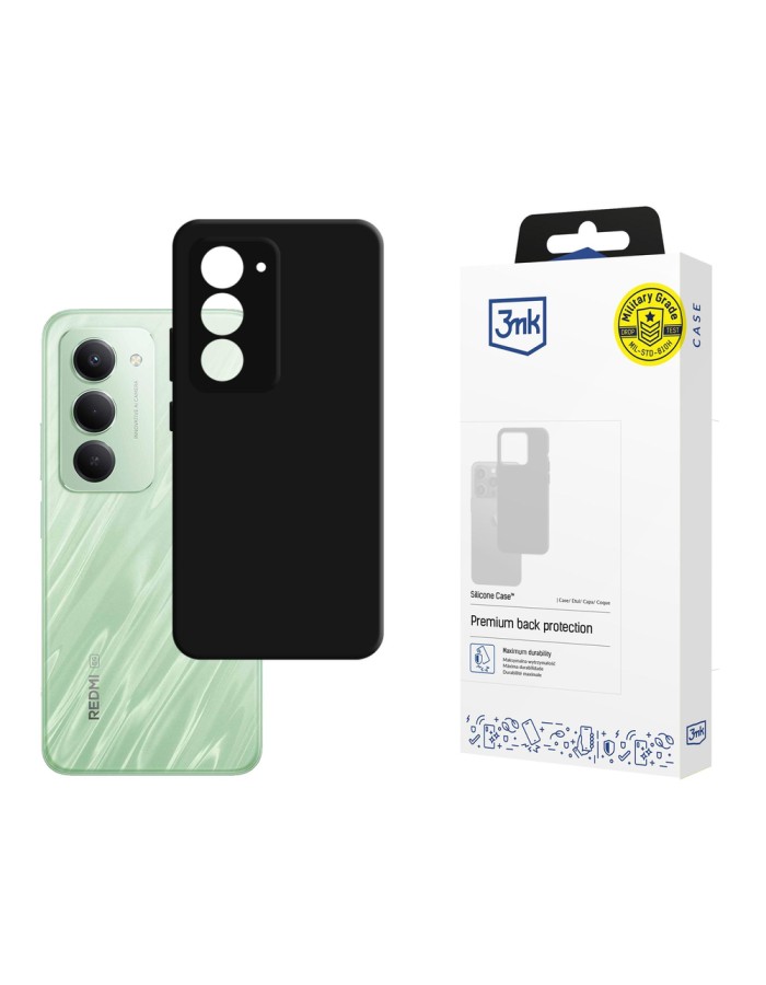 3mk Silicone Case for Xiaomi Redmi 15 4G / 15 5G - Black