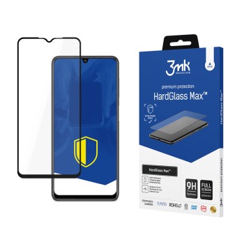 Reinforced full-screen tempered glass 3mk HardGlass Max Black for Samsung Galaxy M22 Reinforced full-screen tempered glass 3mk HardGlass Max Black for Samsung Galaxy M22