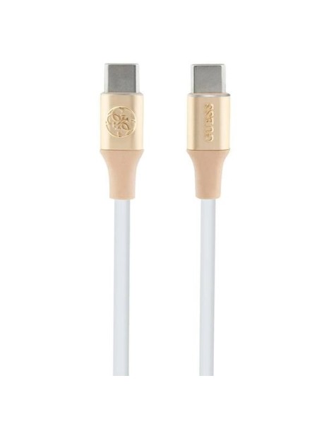Guess Ebossed Logo USB-C / USB-C Cable 1.5m Fast Charging - Gold