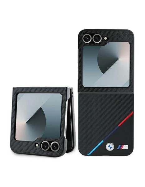 BMW Carbon Tricolor Case for Samsung Galaxy Z Flip 6 - Black BMW Carbon Tricolor Case for Samsung Galaxy Z Flip 6 - Black