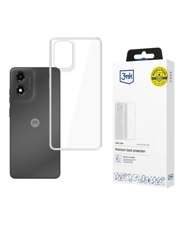 3mk Clear Case for Motorola Moto E14 / G04 / G04S - transparent
