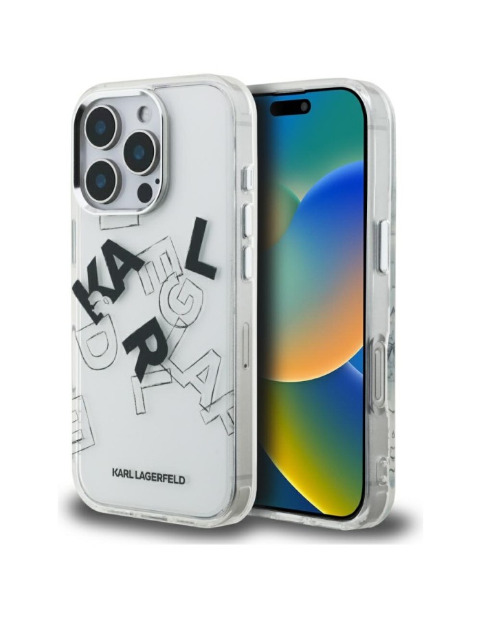 Karl Lagerfeld IML Sketched Graphic Case for iPhone 16 Pro - Clear Karl Lagerfeld IML Sketched Graphic Case for iPhone 16 Pro - Clear