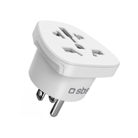 SBS US Travel Adapter - Universal - White SBS US Travel Adapter - Universal - White