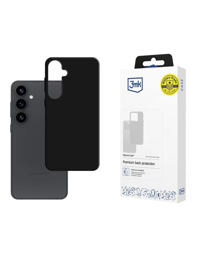 3mk Silicone Case for Samsung Galaxy S25 - Black