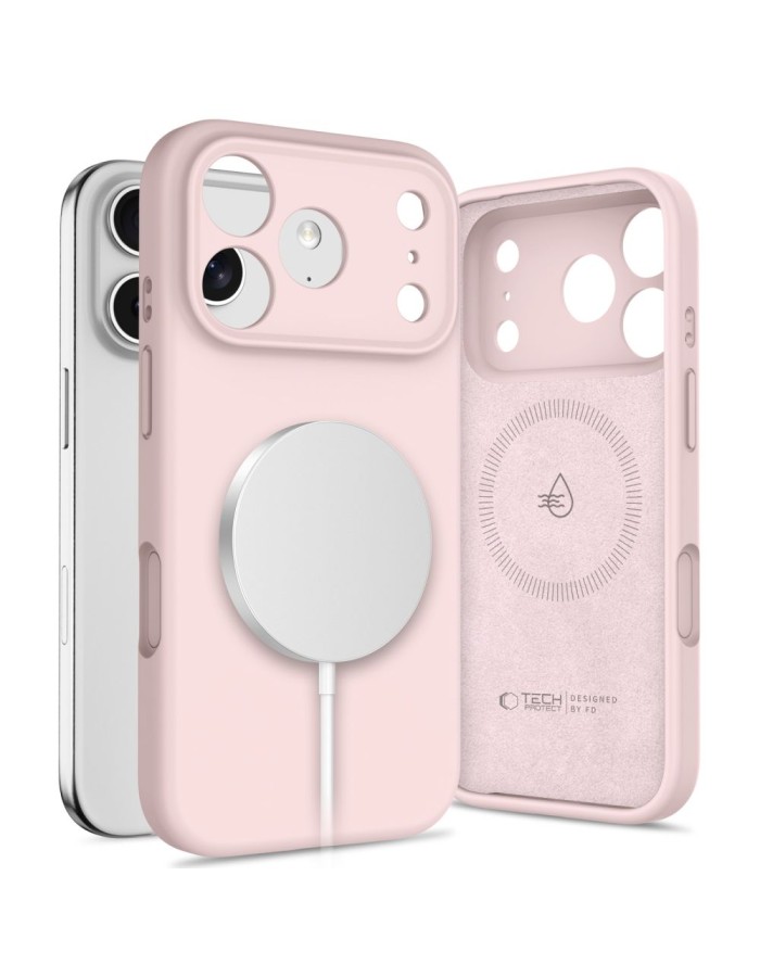 Tech-Protect Silicone MagSafe Case for iPhone 17 Pro Max - Pink
