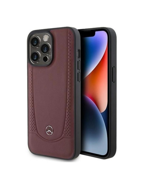 Mercedes MEHCP15LARMRE iPhone 15 Pro 6.1" red/red hardcase Leather Urban Bengale