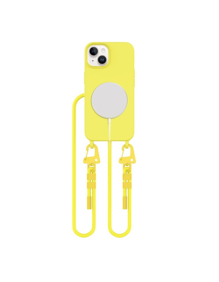 Tech-Protect Magnecklace MagSafe Case for iPhone 14 - Yellow Tech-Protect Magnecklace MagSafe Case for iPhone 14 - Yellow