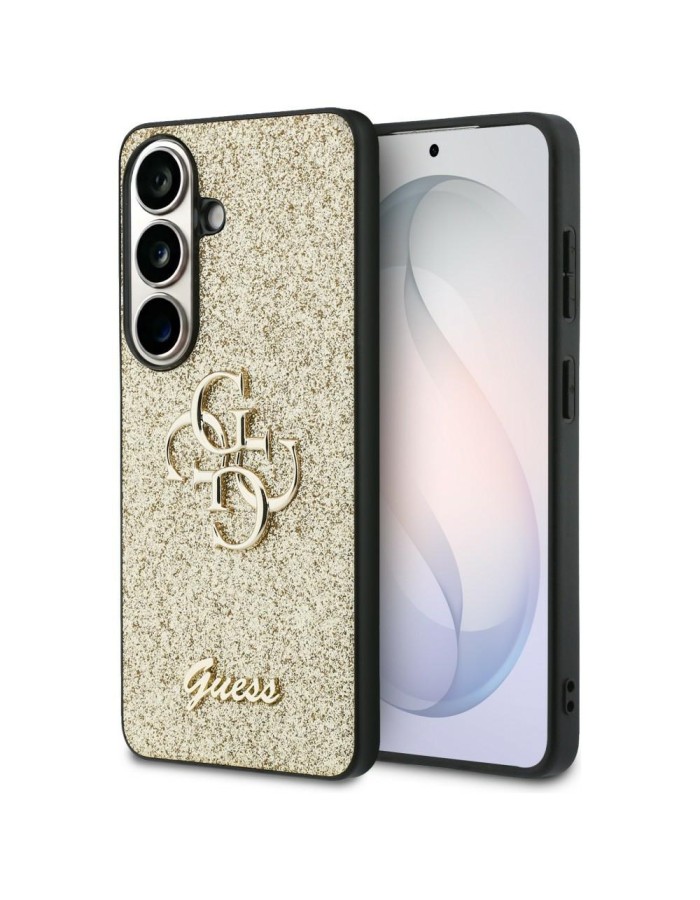 Guess Fixed Glitter Big 4G Metal Logo case for Samsung Galaxy S26 - gold Guess Fixed Glitter Big 4G Metal Logo case for Samsung Galaxy S26 - gold