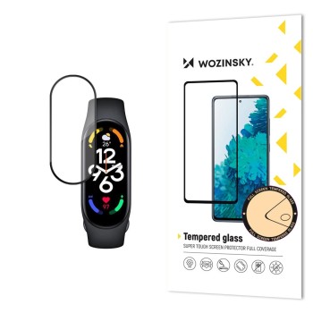 Wozinsky Full Glue Xiaomi Mi Band 7 black tempered glass Wozinsky Full Glue Xiaomi Mi Band 7 black tempered glass