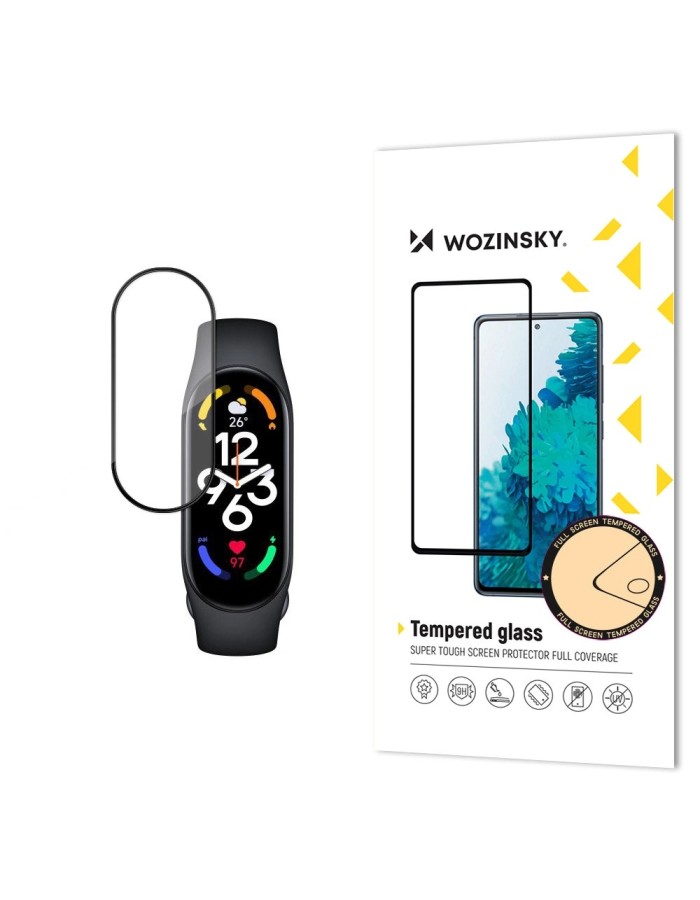 Wozinsky Full Glue Xiaomi Mi Band 7 black tempered glass