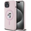 Karl Lagerfeld Silicone Karl&amp;amp;Choupette MagSafe iPhone 15 Case - Pink