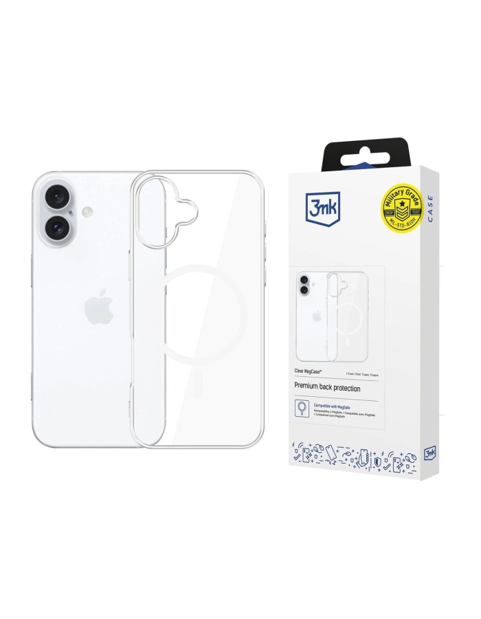 3mk Clear MagCase for Apple iPhone 16 - transparent