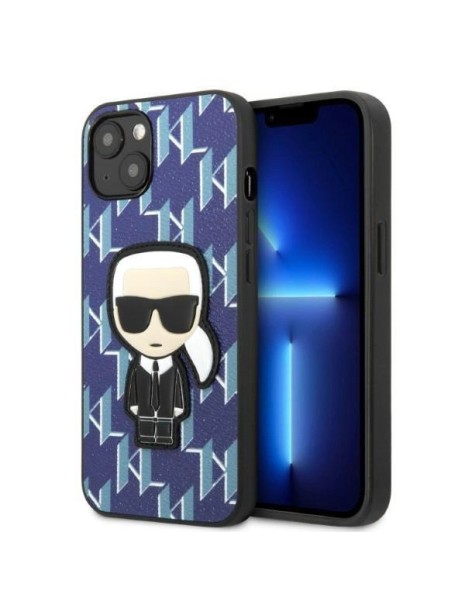 Karl Lagerfeld KLHCP13SPMNIKBL iPhone 13 mini 5.4" hardcase blue/blue Monogram Ikonik Patch