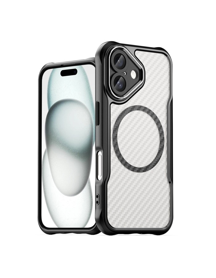 Leading Series MagSafe Silicone Case for iPhone 16 Plus - Black