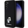 Karl Lagerfeld Silicone Karl&amp;amp;Choupette Metal Pin case for Samsung Galaxy S24+ - black