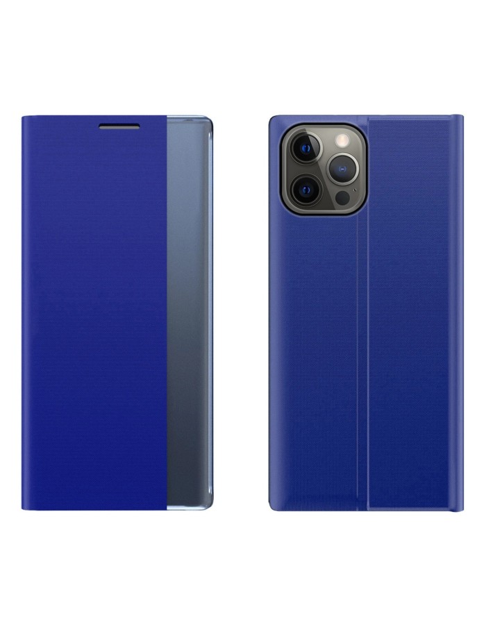 Sleep Case Bookcase Type Case with Smart Window for iPhone 13 Pro blue