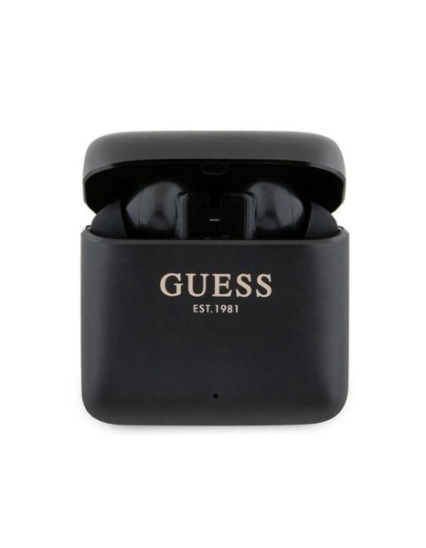 Guess Bluetooth headphones GUTWSSU20ALEGK TWS + docking station black/black Printed Logo Guess Bluetooth headphones GUTWSSU20ALEGK TWS + docking station black/black Printed Logo