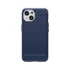 Flexible Carbon Case with a carbon pattern for iPhone 15 - blue Flexible Carbon Case with a carbon pattern for iPhone 15 - blue