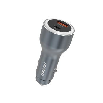 Dudao R4Ultra 120W Power Delivery Quick Charge LED Car Charger USB-A USB-C - Gray Dudao R4Ultra 120W Power Delivery Quick Charge LED Car Charger USB-A USB-C - Gray