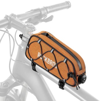 Rockbros 30120045004 ROAD TO SKY bicycle bag for the top frame tube, waterproof, 0.7L - orange Rockbros 30120045004 ROAD TO SKY bicycle bag for the top frame tube, waterproof, 0.7L - orange