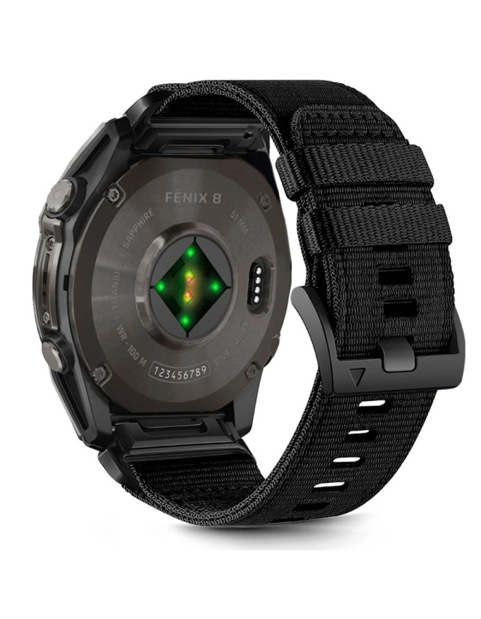 Tech-Protect Nylon Strap for Garmin Fenix 5X / 5X PLUS / 6X / 6X PRO / 7X / 8 (51 mm) - Black Tech-Protect Nylon Strap for Garmin Fenix 5X / 5X PLUS / 6X / 6X PRO / 7X / 8 (51 mm) - Black