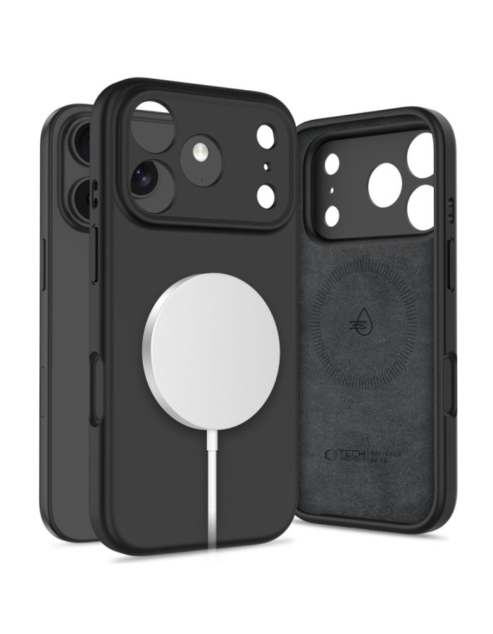 Tech-Protect Silicone MagSafe Case for iPhone 17 Pro - Black