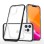 Clear 3in1 case for iPhone 13 Pro Max case gel cover with frame black