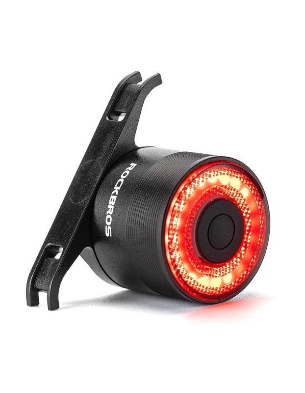 Rockbros Q3 Rear Bike Light with Smart Stop System - Black