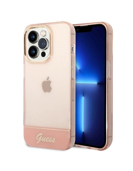 Guess Translucent iPhone 14 Pro Max 6.7" Case - Pink