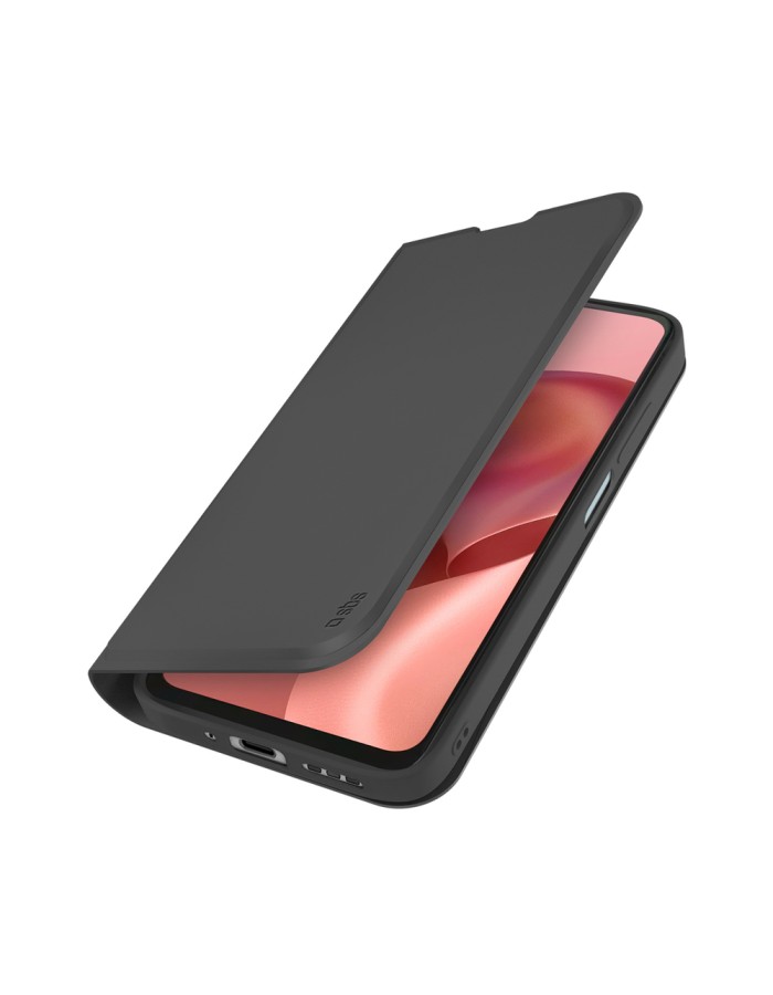 SBS Wallet Smooth Case for Motorola Moto G06 with Flip Cover - Black