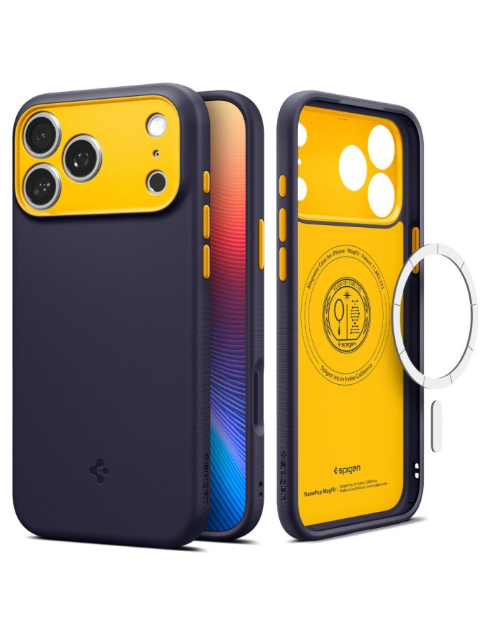 Spigen Nano Pop MagSafe case for iPhone 17 Pro - navy blue Spigen Nano Pop MagSafe case for iPhone 17 Pro - navy blue