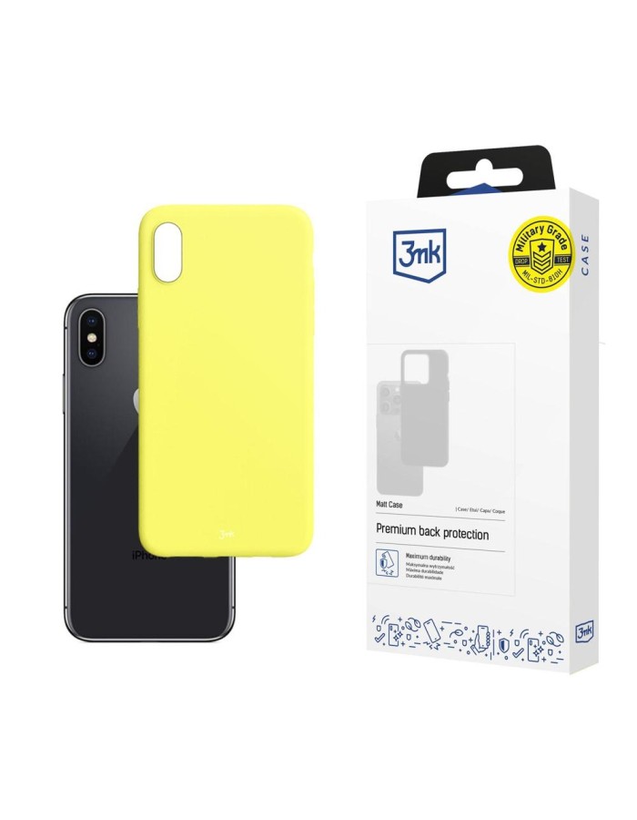 3mk Matt Case for iPhone X / XS - yellow