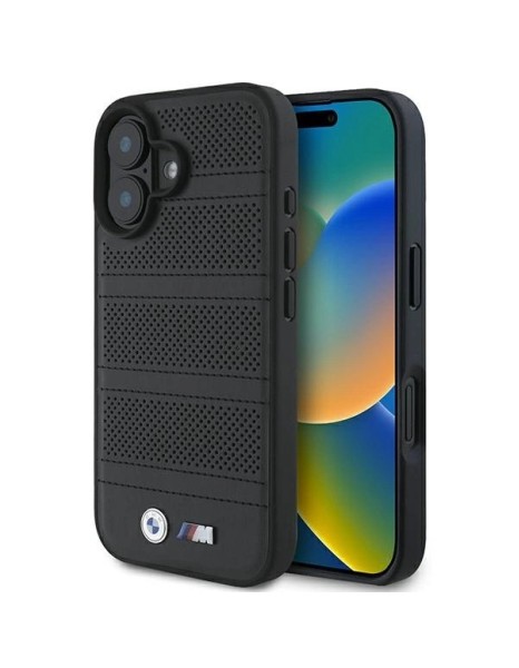 BMW M Perforated And Stitched Line MagSafe case for iPhone 16 - black