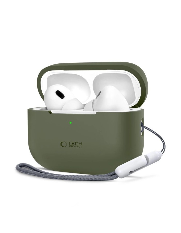Tech-Protect Silicone Case for Apple AirPods Pro 1 / 2 - Green Tech-Protect Silicone Case for Apple AirPods Pro 1 / 2 - Green