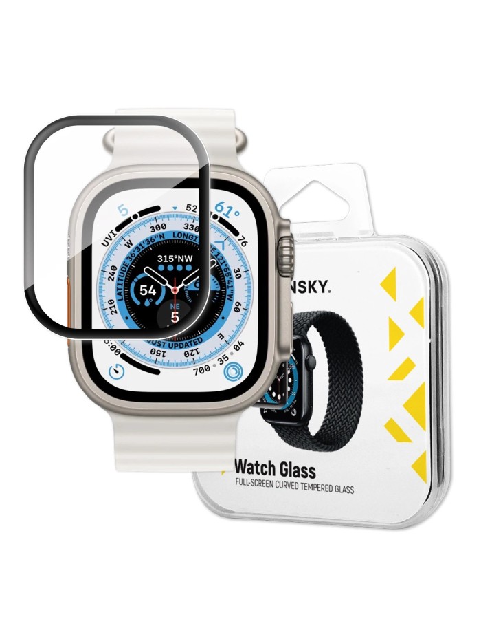 Wozinsky Full Glue Acrylic Glass for Apple Watch 49mm 9H Full Screen with Black Frame Wozinsky Full Glue Acrylic Glass for Apple Watch 49mm 9H Full Screen with Black Frame