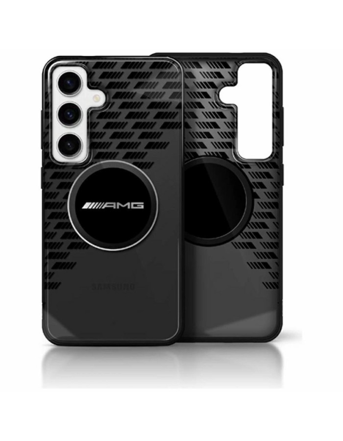 AMG Transparent Rhombs MagSafe Case for Samsung Galaxy S25 - Black AMG Transparent Rhombs MagSafe Case for Samsung Galaxy S25 - Black