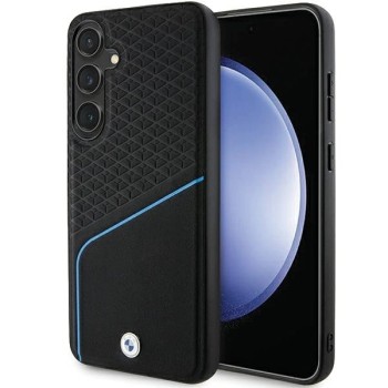 BMW BMHMS24M23RDCLK S24+ S926 black/black hardcase Signature Leather Textured &amp;amp; Line MagSafe